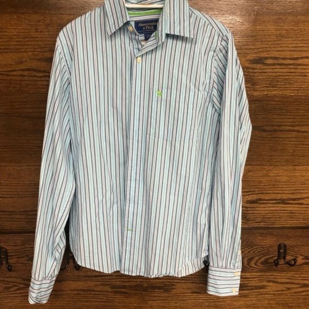 Abercrombie and Fitch Medium Men’s Long Sleeve Button Up Dress Shirt